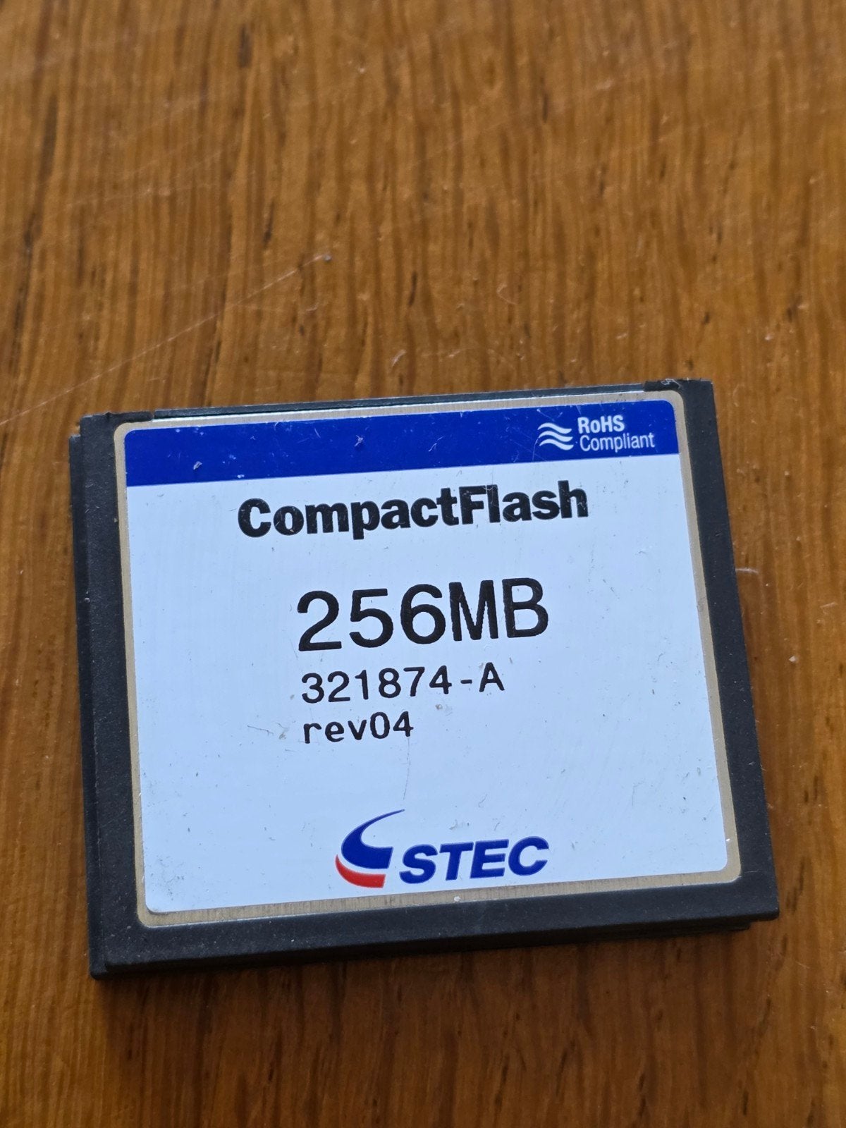 CompactFlash 256MB Geheugenkaart - STEC, Gebruikt, Minder dan 2 GB, Ophalen of Verzenden, Fotocamera