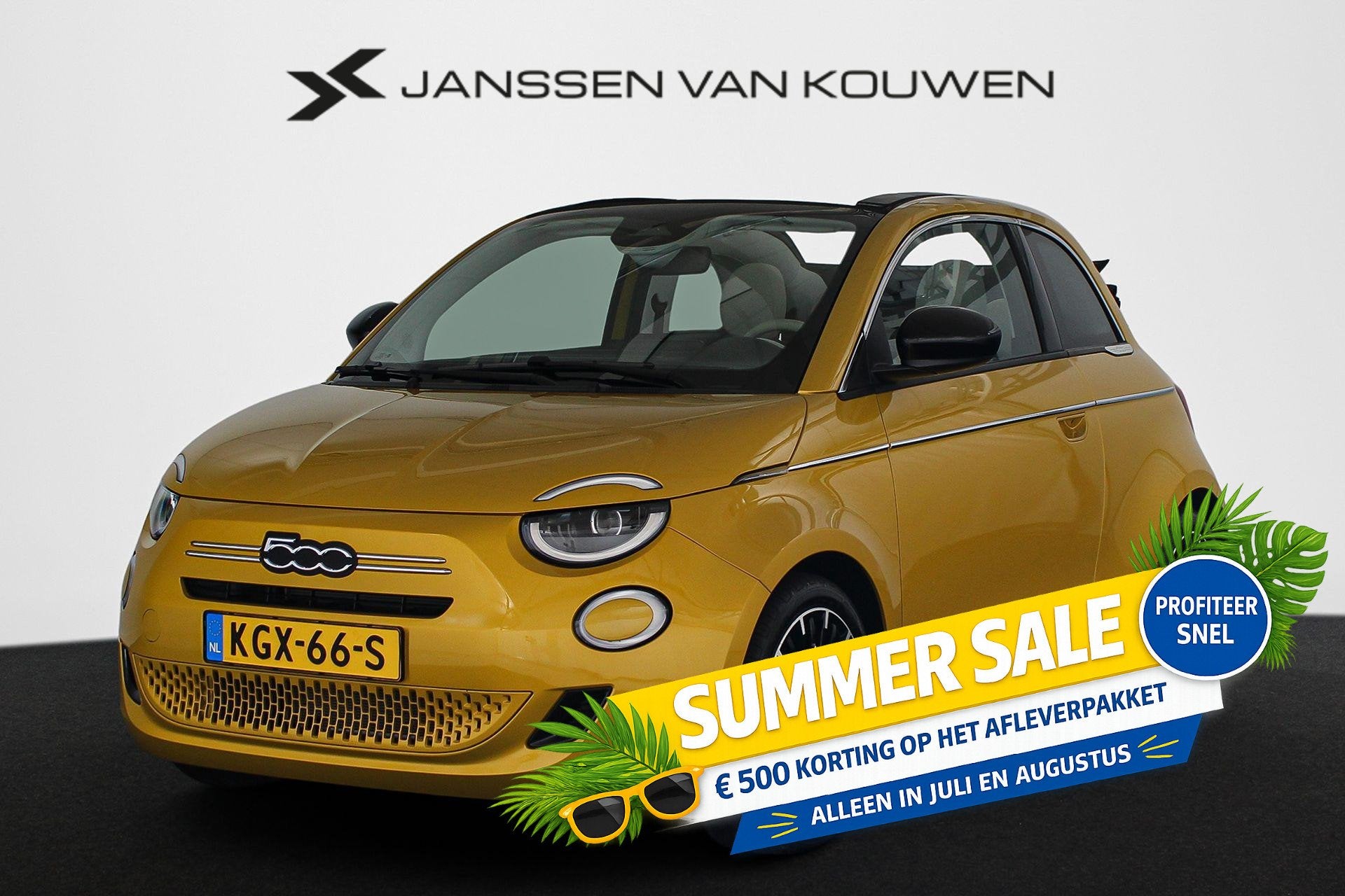 Fiat 500 C 1.0 Hybrid La Prima Cabrio Camera LED Stoelverwar