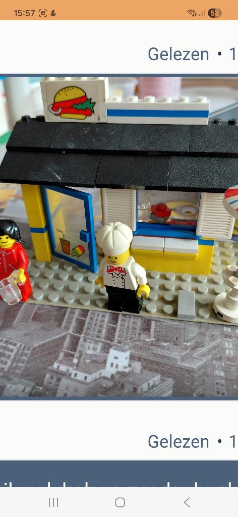 lego hamburgertent 5 euro, Ophalen, Gebruikt, Complete set, Lego