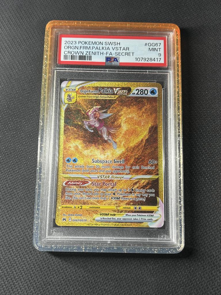 PSA 9 Origin Forme Palkia VSTAR (CRZ GG67), Ophalen of Verzenden, Nieuw, Losse kaart, Foil