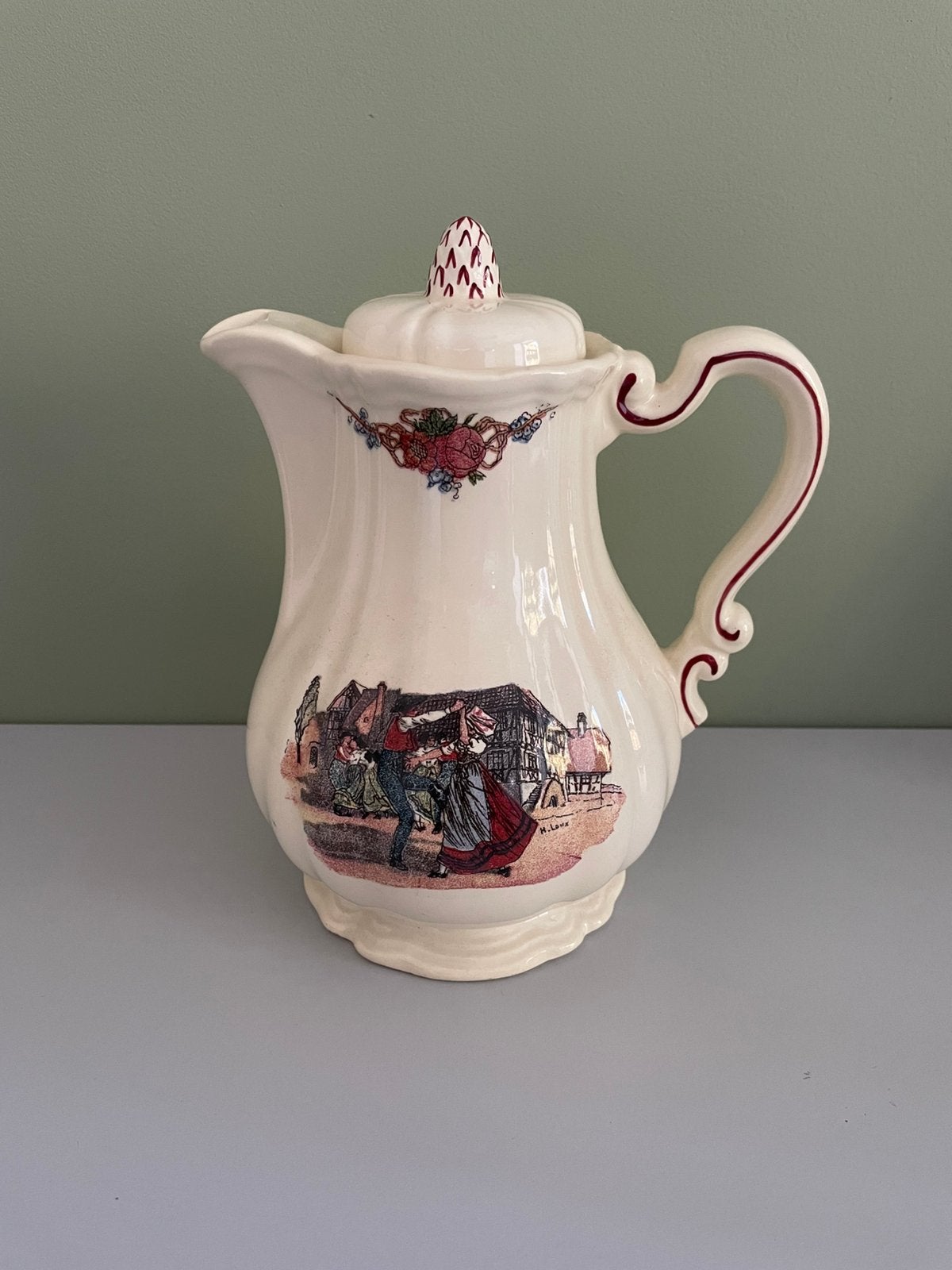 Vintage koffiekan Sarreguemines France, Ophalen of Verzenden