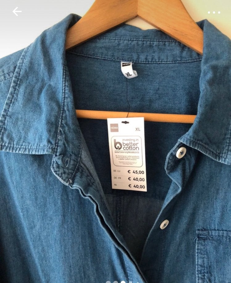 Spijkerjurk XL Hema Licht gewicht Met borstzak-zijzakken, Kleding | Dames, Jurken, Maat 46/48 (XL) of groter, Zo goed als nieuw