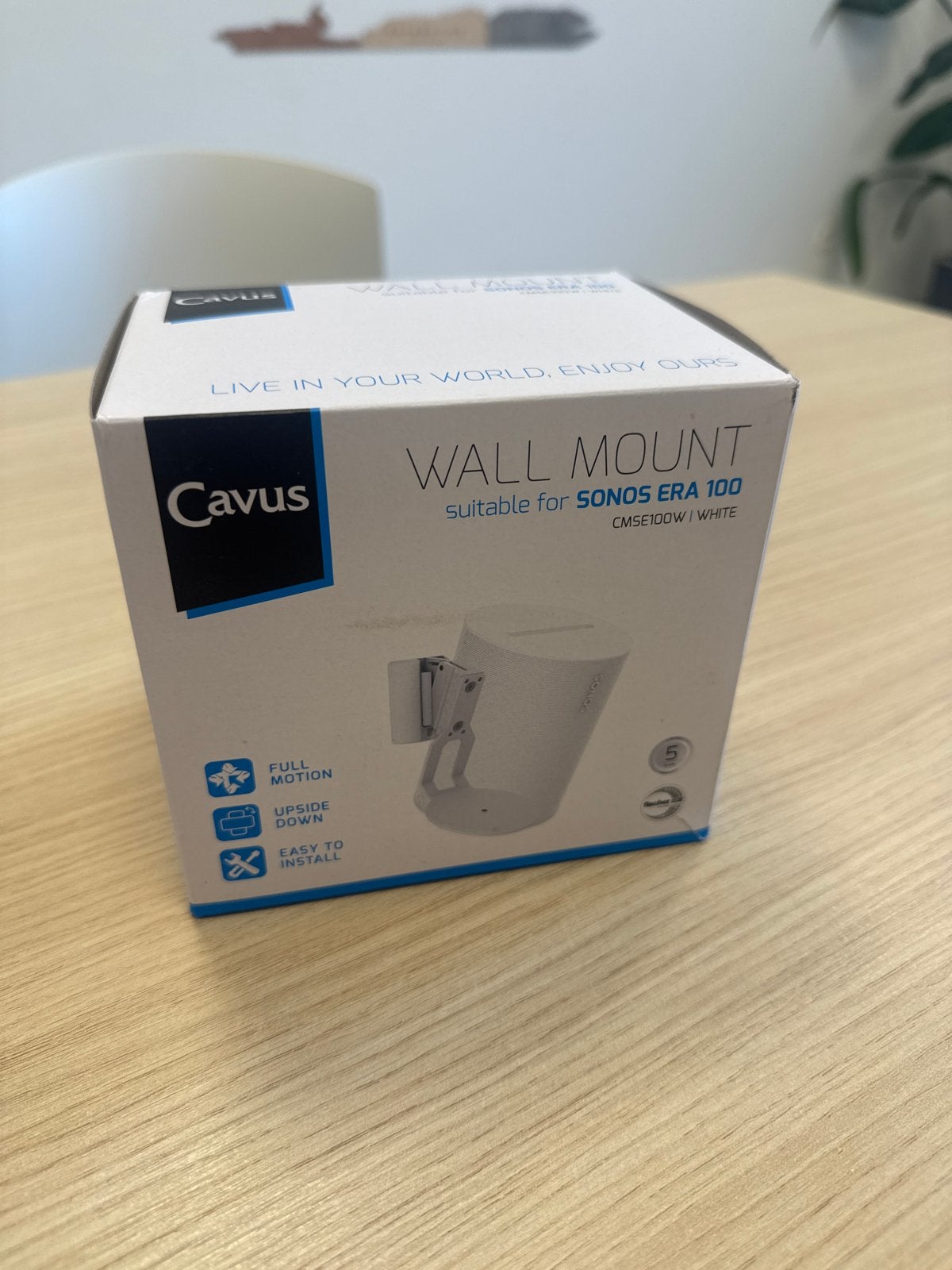 Cavus Sonos Era 100 Muurbeugel Wit - Nieuw in doos, Ophalen of Verzenden, Nieuw