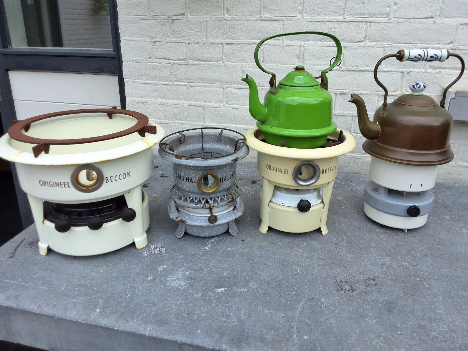 Vintage petroleumstellen en theeketels, Ophalen of Verzenden