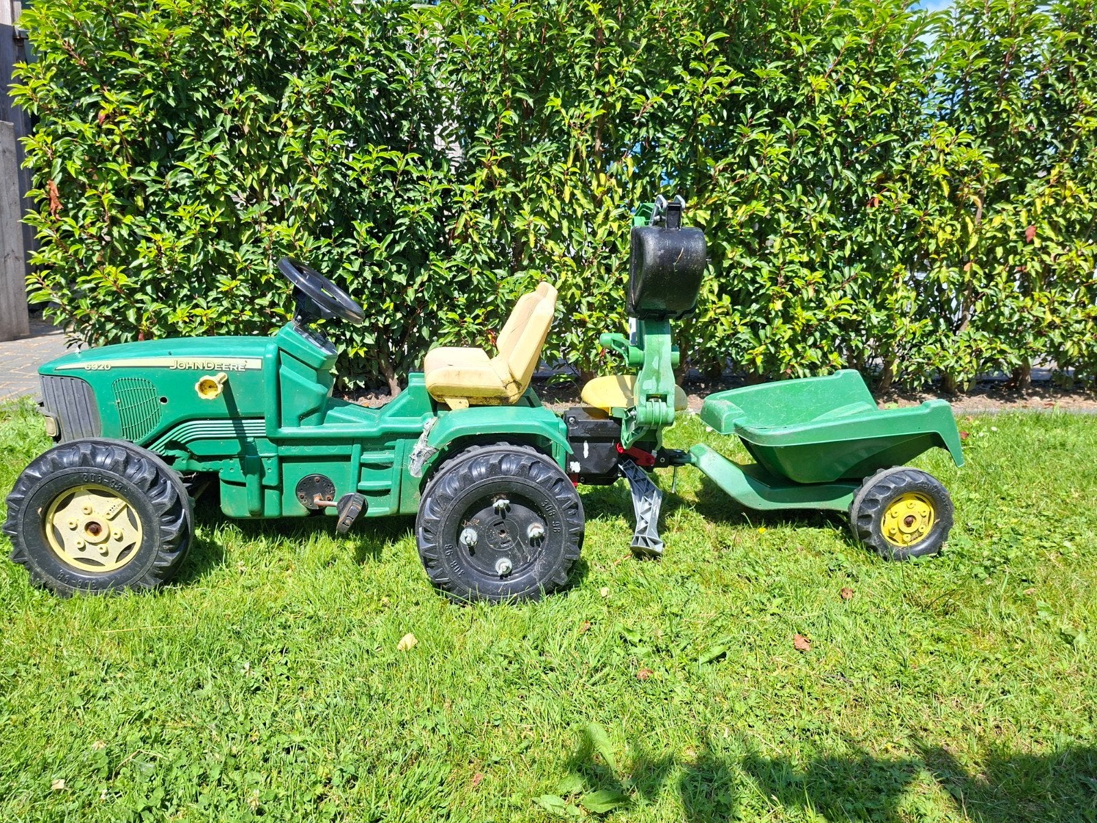Traptrekker met aanhanger en graaffarm, Ophalen, Gebruikt, Overige merken