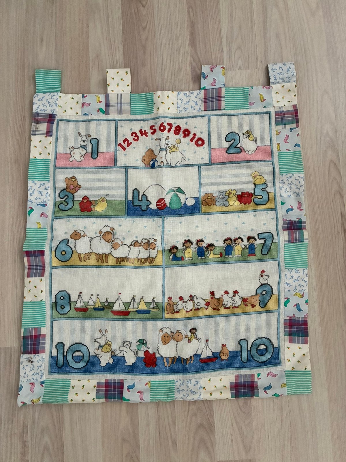 Geborduurde merklap Tellen, Ophalen of Verzenden, Zo goed als nieuw, Wanddecoratie