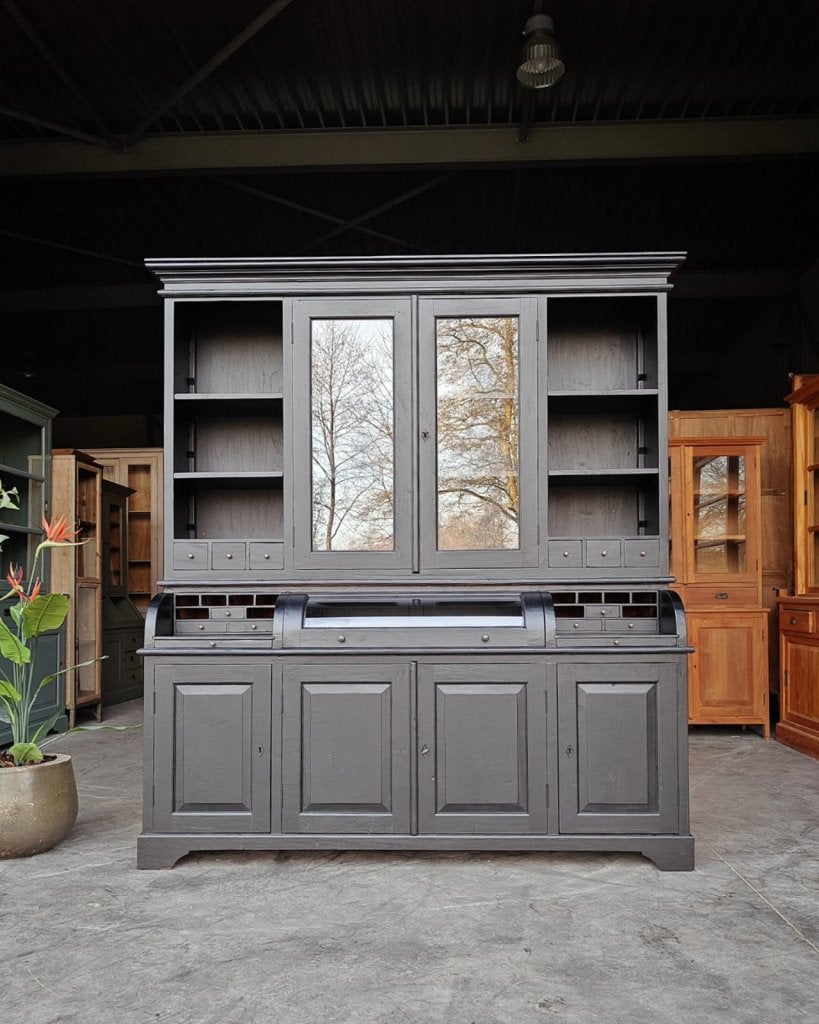 Zwarte Grutterskast | Secretaire | Kruidenkast #102, Niet ingevuld, 200 cm of meer, 150 tot 200 cm, Niet ingevuld