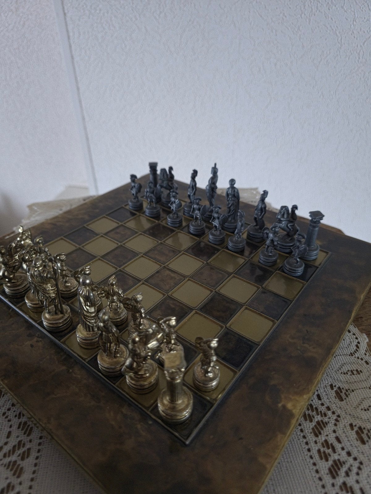 Uniek Schaakspel met Gedetailleerde Figuren, Antiek en Kunst, Antiek | Speelgoed, Ophalen