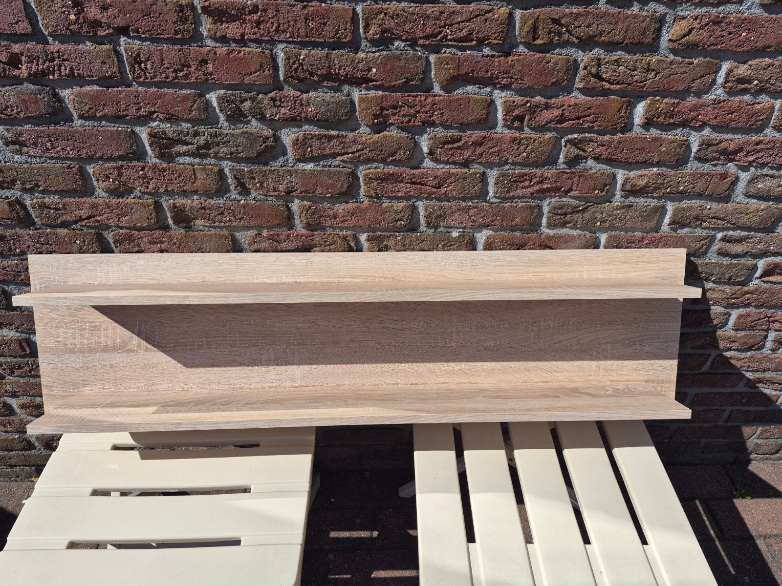 Licht eiken fineer boekenplank 120x32,5x18 cm zgan, Huis en Inrichting, Ophalen, Zo goed als nieuw