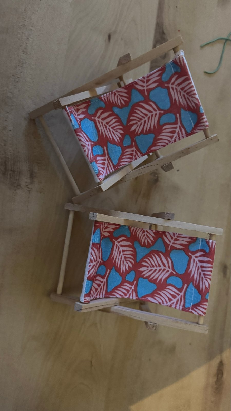 Mini strandstoelen - set van 2, Ophalen of Verzenden, Gebruikt, Poppenhuis
