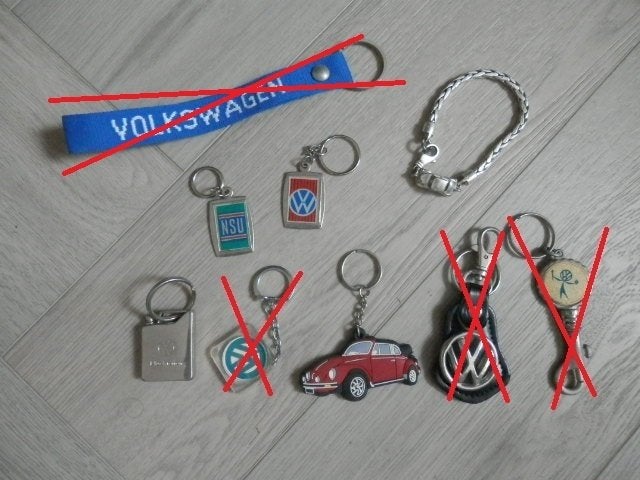 Diverse sleutelhangers Volkswagen + NSU, Ophalen of Verzenden, Gebruikt, Merk