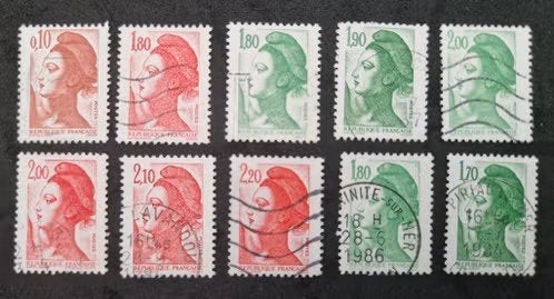 Frankrijk 1982-1985 - Mi. 2300 e.a - Liberté  - ab2, Ophalen of Verzenden, Gestempeld