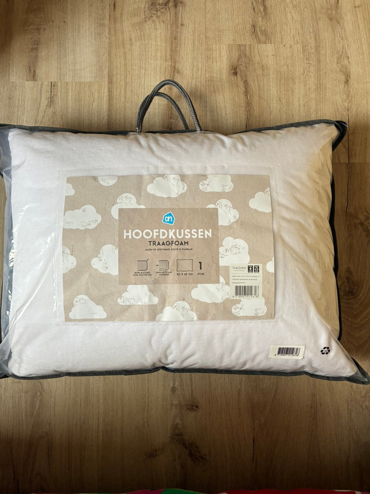 Traagschuim hoofdkussen nieuw, met afritsbare hoes, Huis en Inrichting, Slaapkamer | Beddengoed, Ophalen, Eenpersoons, Wit, Overige materialen