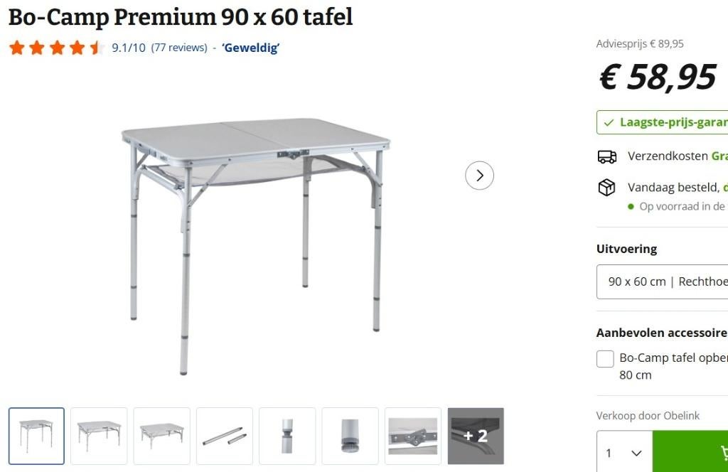 Campingtafel, Ophalen, Gebruikt, Campingtafel
