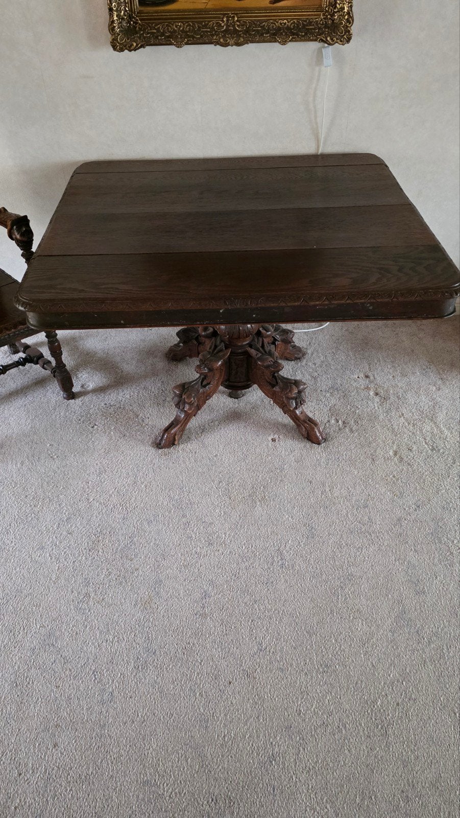 Jachttafel antiek vierkant, Ophalen