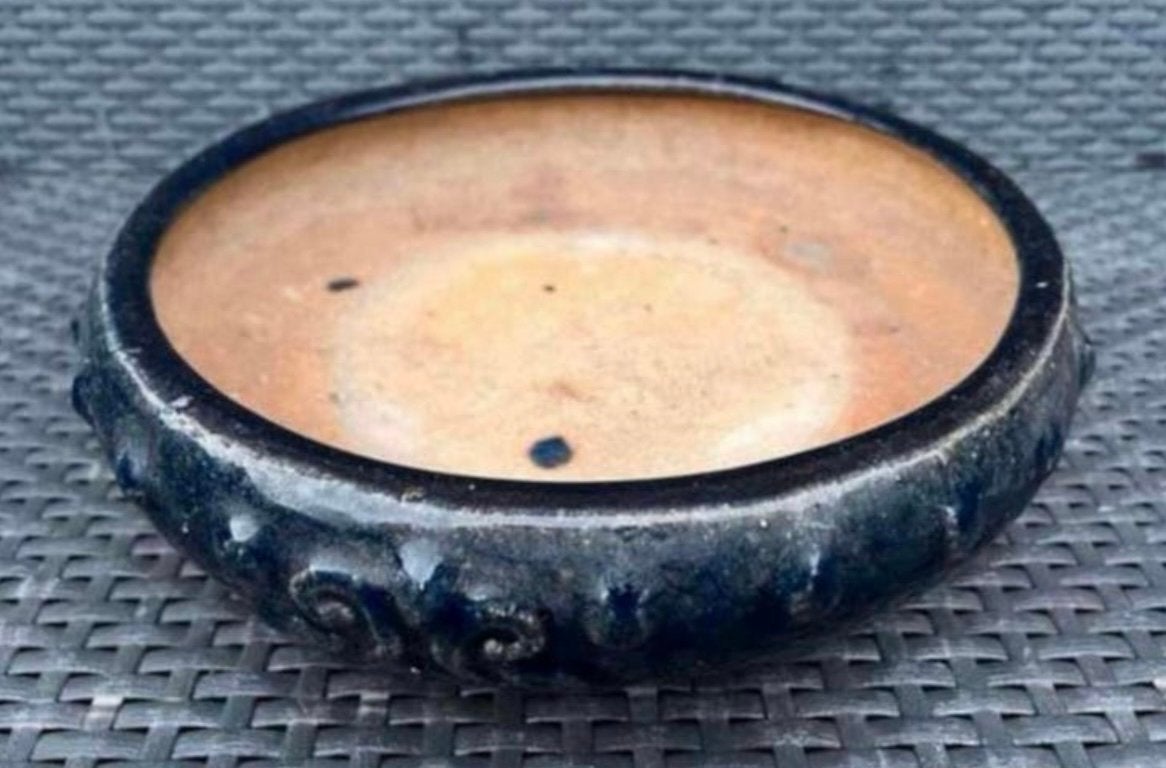 Bonsai schaal oud Chinees aardewerk rond blauw 30,5x7,9, Tuin en Terras, Bloempotten, 25 tot 40 cm, Rond, Ophalen of Verzenden
