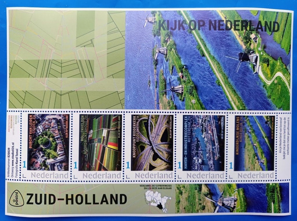 Kijk op Nederland Zuid-Holland ( postzegelvel), Verzenden, Postfris