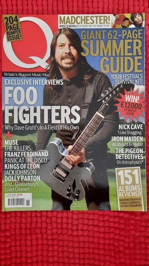 Q 6-2008 Dave Grohl Foo Fighters Cave Iron Maiden, Ophalen of Verzenden, Zo goed als nieuw, Muziek, Film of Tv