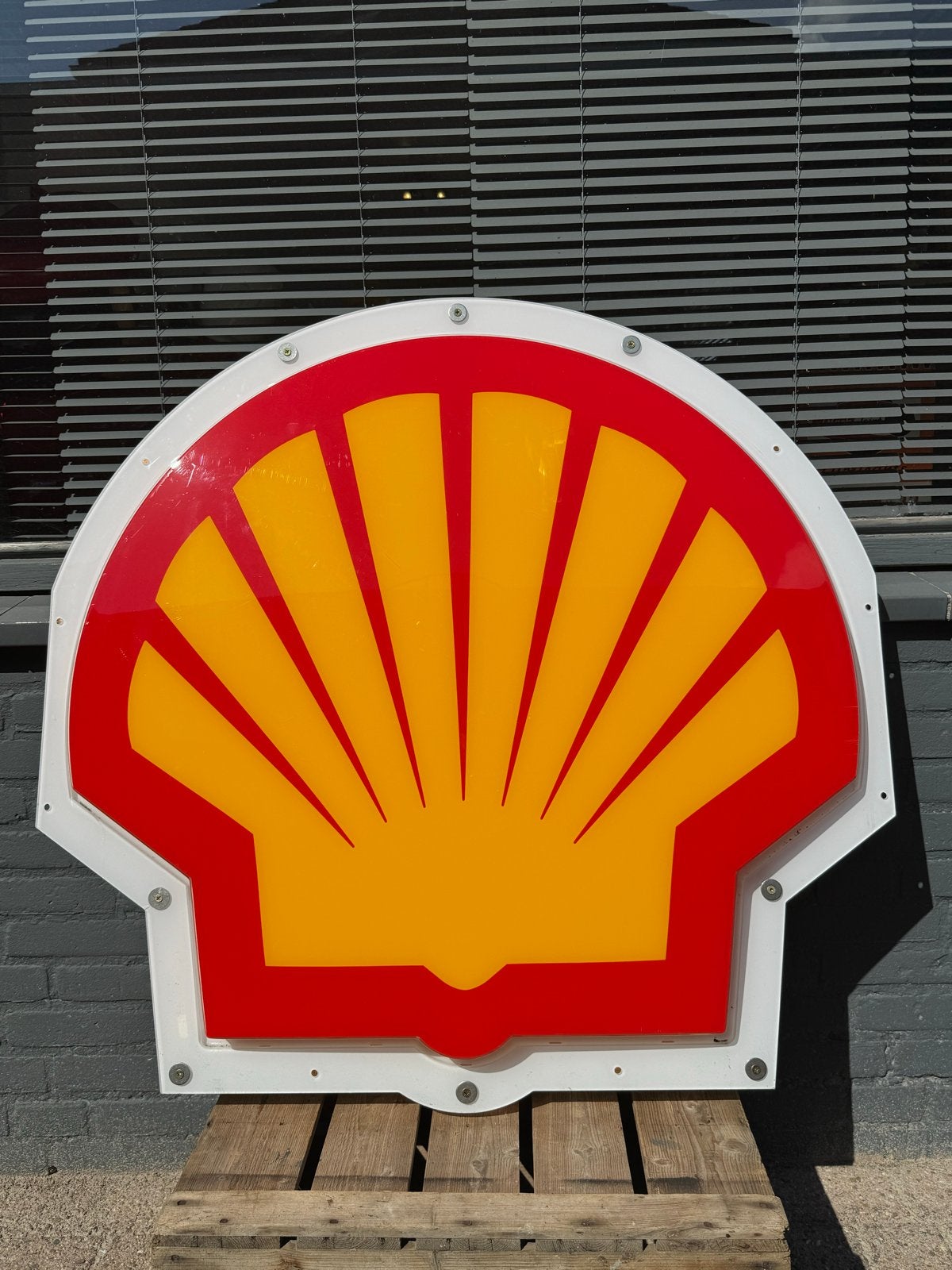 Shell Lichtbak Reclamebord - Vintage, Ophalen, Gebruikt, ., Lichtbak of (neon) lamp