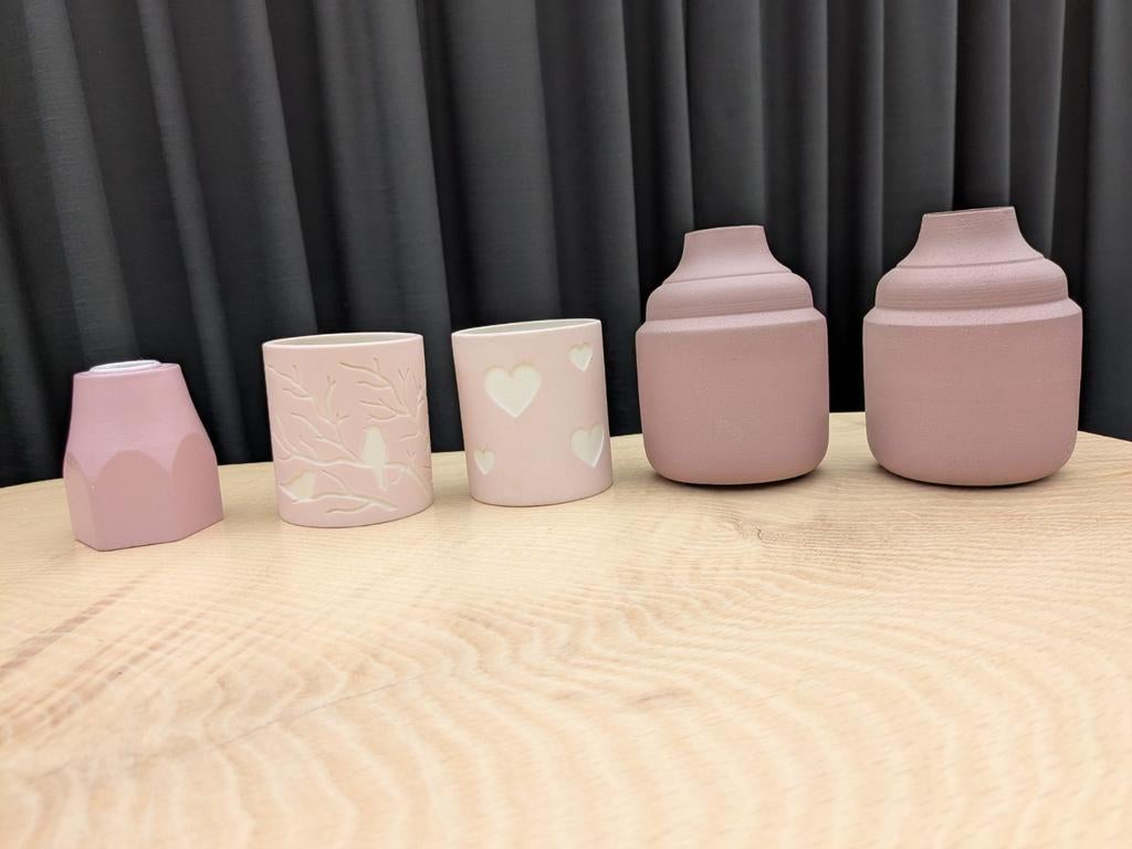 Leuke set woonaccessoires lichtroze!, Ophalen of Verzenden, Zo goed als nieuw