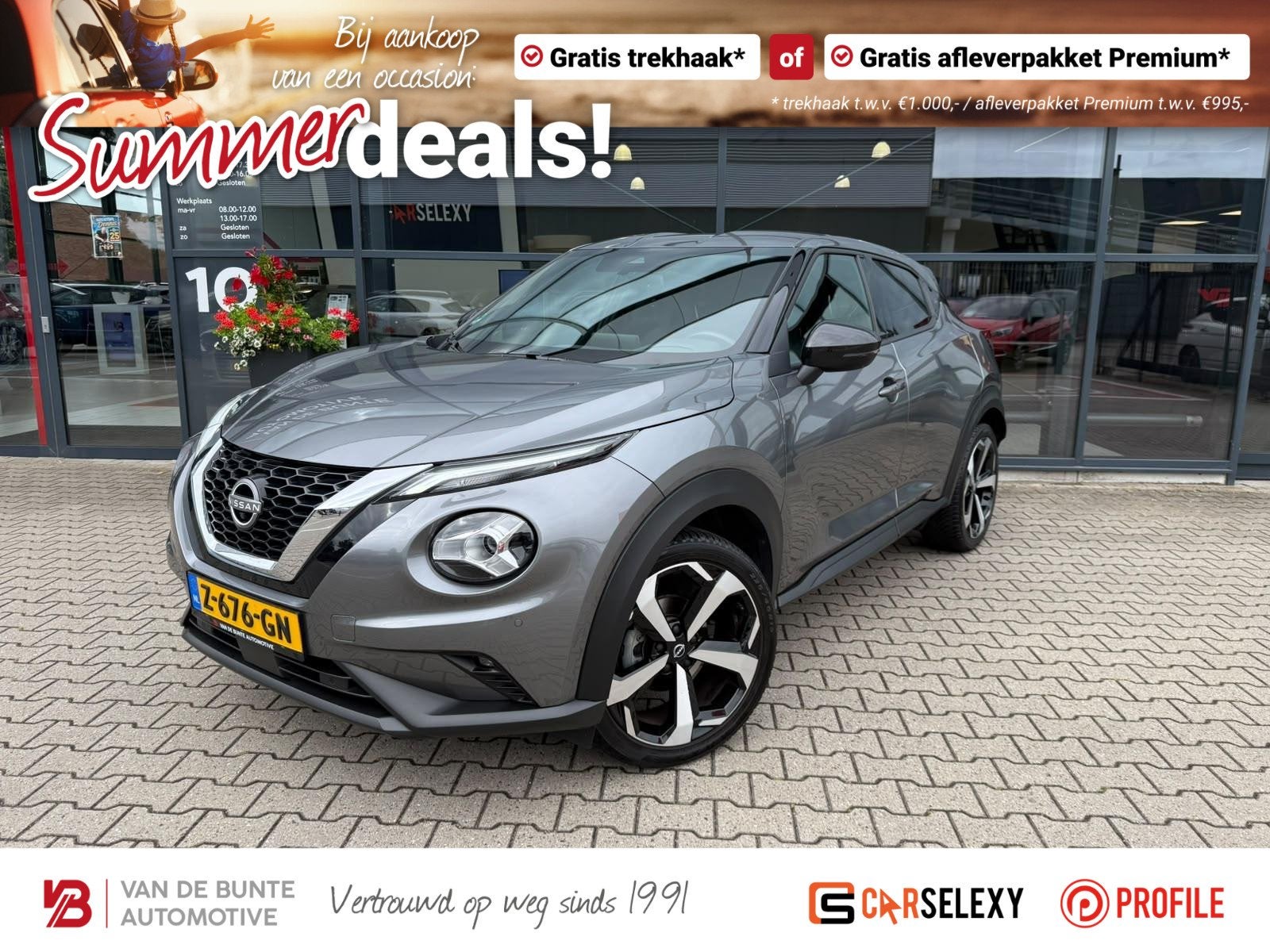 Nissan Juke 1.0 DIG-T Tekna *Bose & ACC*, Auto's, 12 maanden, Euro 6, Leder en Stof, Bedrijf