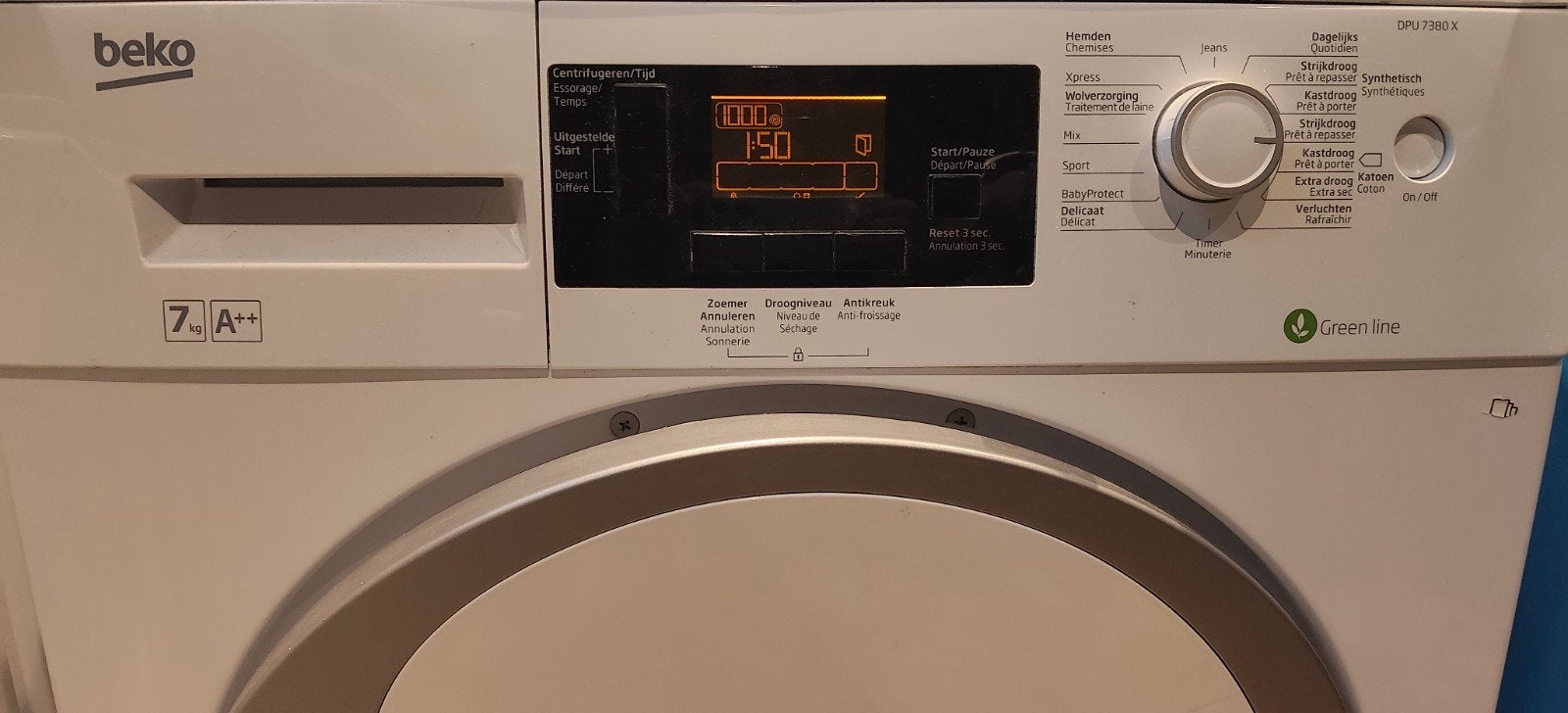 Beko DPU 7380X Warmtepompdroger - Zo goed als nieuw, Ophalen, 6 tot 8 kg, Zo goed als nieuw, 85 tot 90 cm
