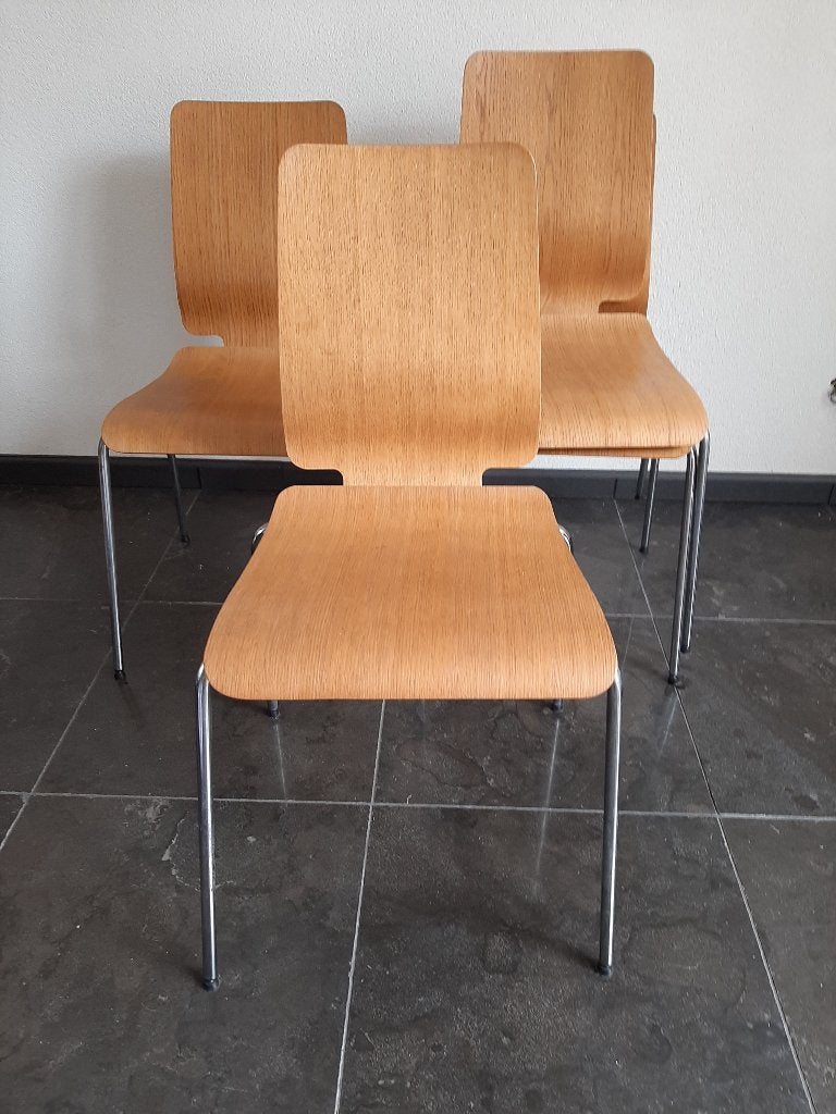 Vier houten stoelen GRATIS MOETEN WEG, Ophalen, Gebruikt, Overige kleuren, Vier