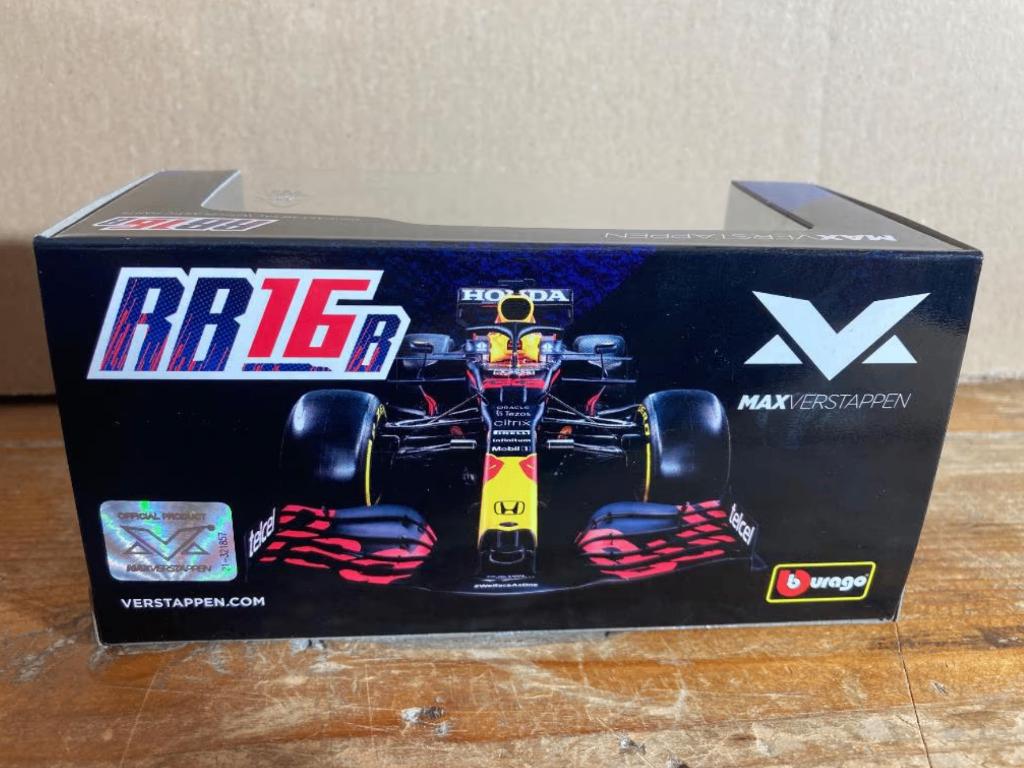 ✅ Max Verstappen 1:43 Burago 2021 Red Bull Racing RB16B, Ophalen of Verzenden, Nieuw, Formule 1