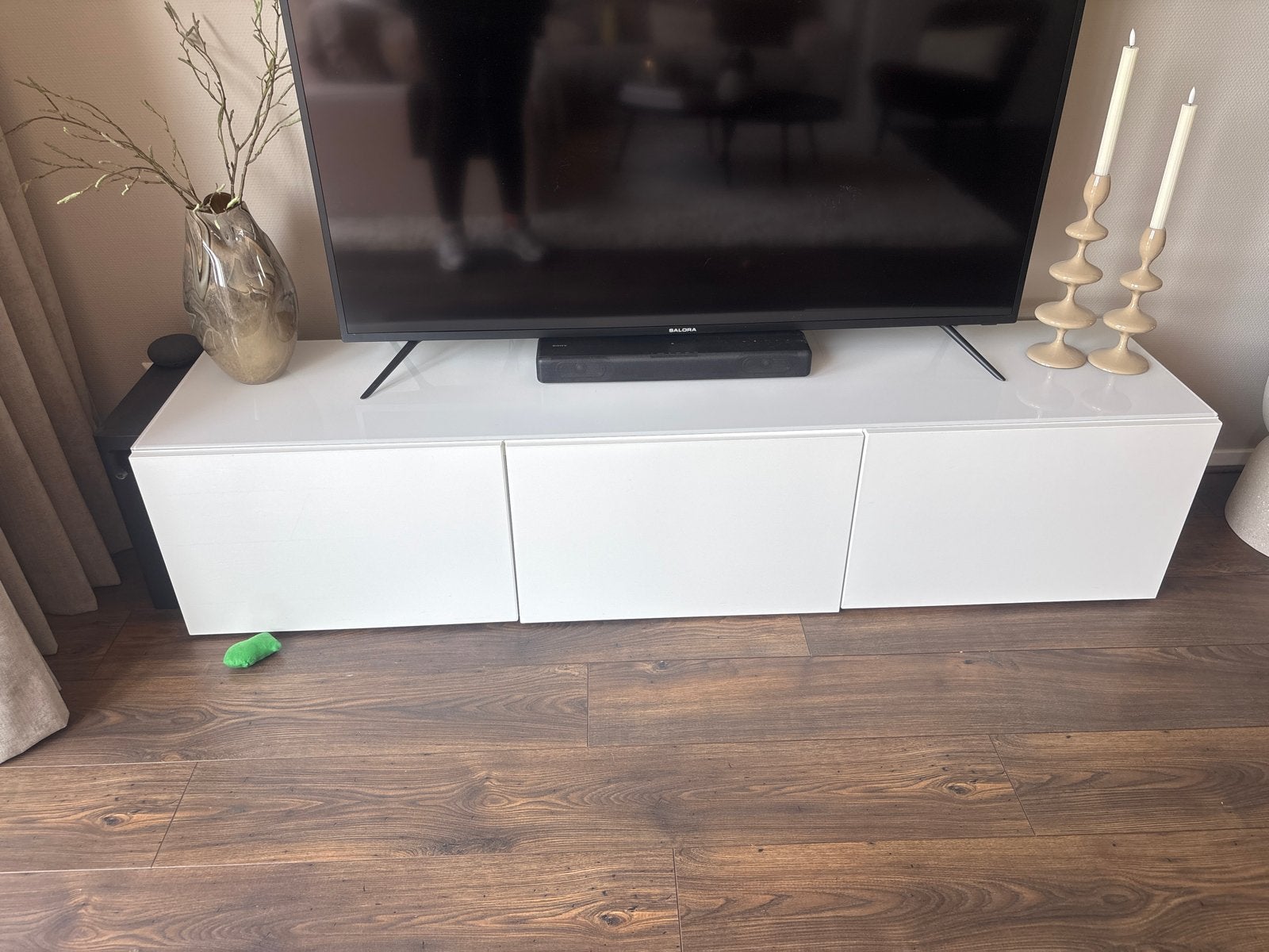 Besta tv meubel, Ophalen, Kunststof, Gebruikt, 150 tot 200 cm