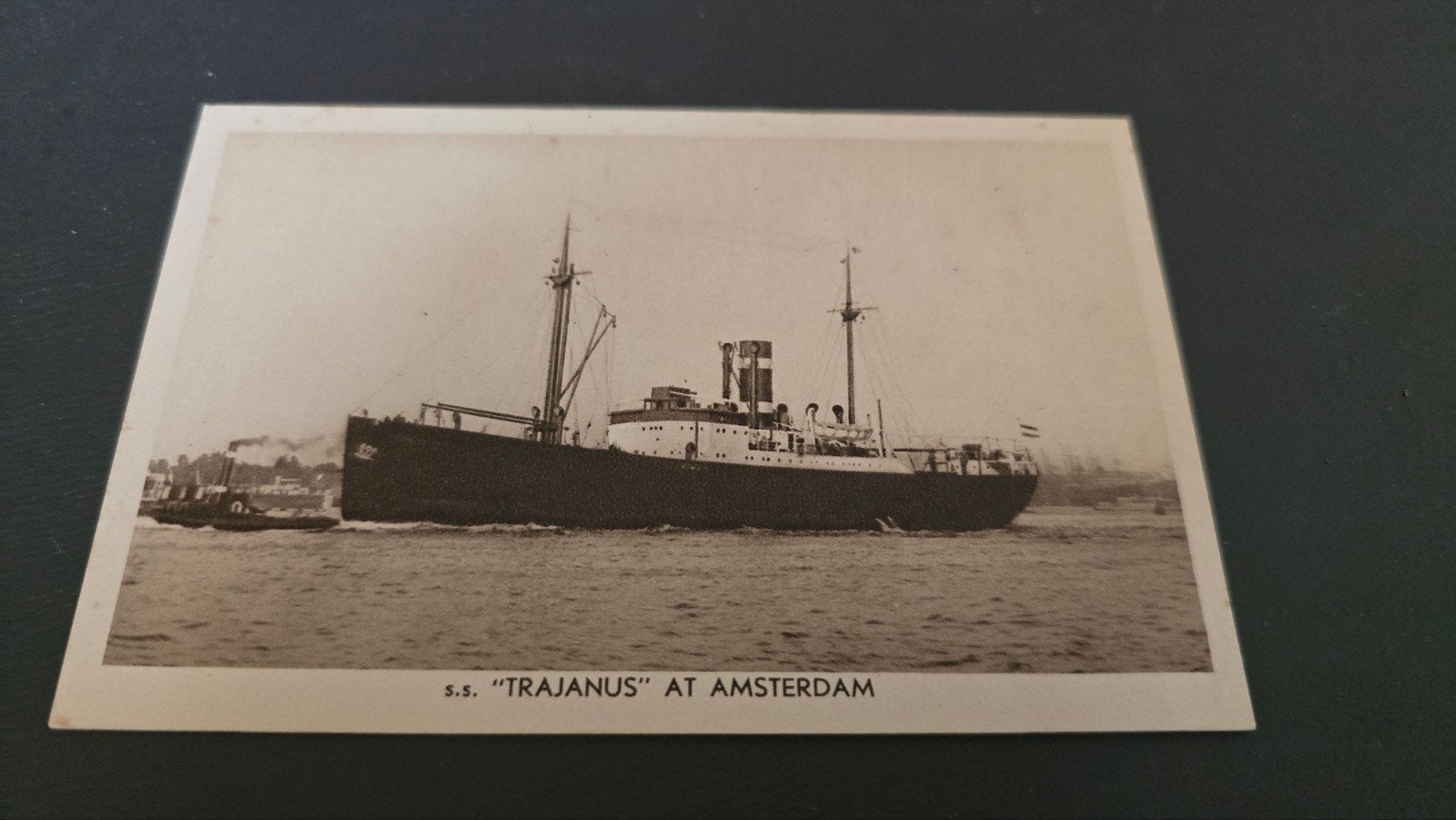 Ansichtkaart S.S. "Trajanus" Amsterdam KNSM, Verzamelen, Ophalen of Verzenden, Kaart, Foto of Prent