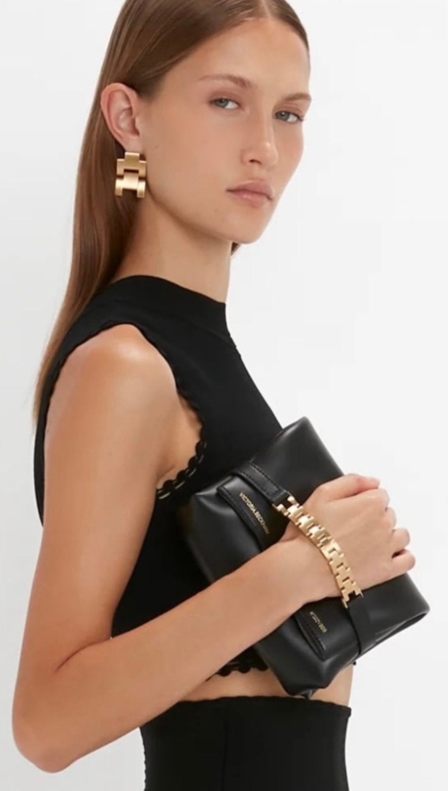 VICTORIA BECKHAM CHAIN POUCH LEER, NEW €990,- NIEUW 💖💖💖, Ophalen of Verzenden