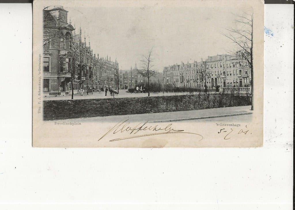 Den Haag Sweelinckplein J Schanekamp 6 oct 1901, Verzamelen, Ophalen of Verzenden, Voor 1920, Gelopen, Zuid-Holland