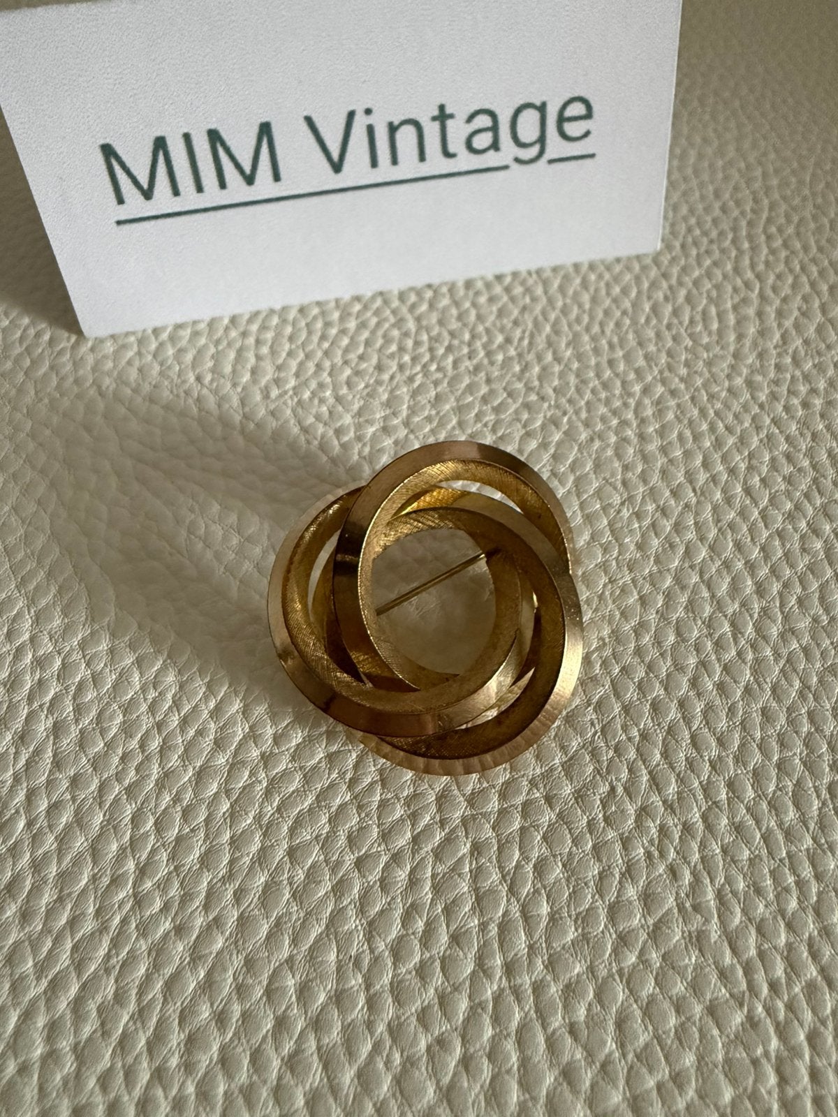 Q437/Vintage Vergulde ANDREAS DAUB broche, Overige materialen, Gebruikt, Verzenden, Minder dan 4 cm