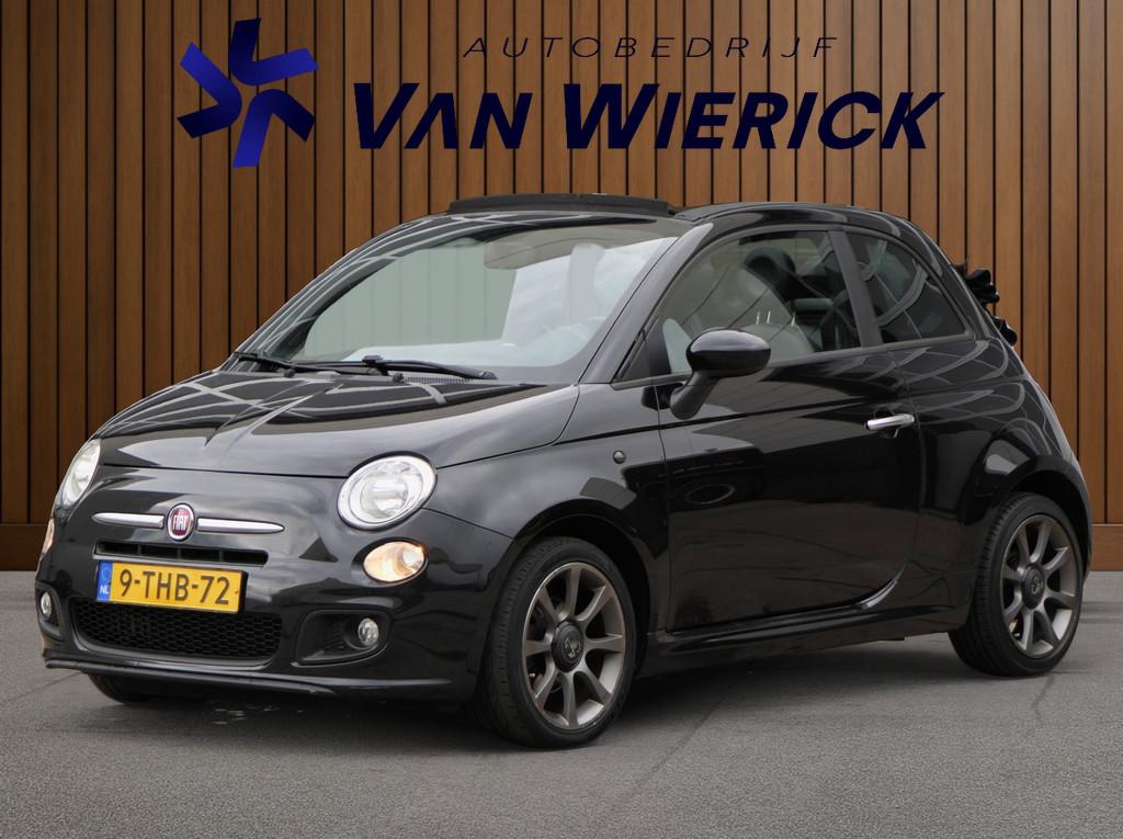 Fiat 500 C 0.9 TwinAir 500S Cabrio | Half leer/stof | Airco, 86 pk, Gebruikt, Cabriolet, Zwart