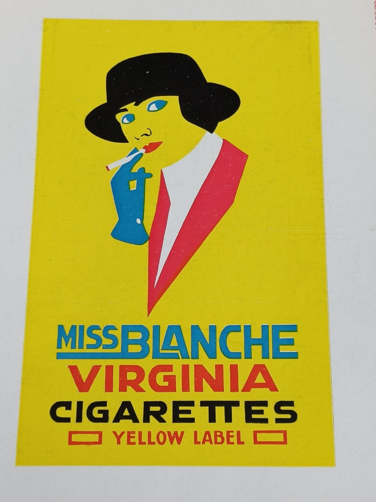 1928, RECLAME MISS BLANCHE, VILMOS HUSZAR., Ophalen of Verzenden, Gebruikt, Overige typen