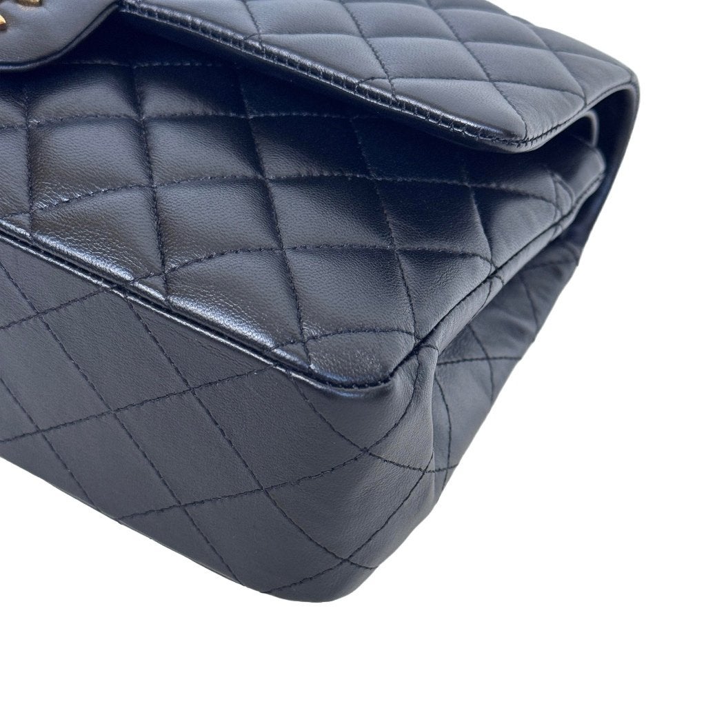 Chanel authentiek handtas crossbody schouder lamsleer zwart image 3