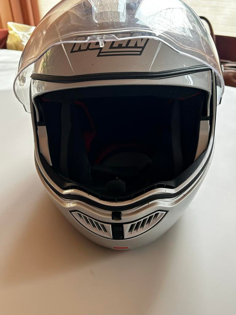 Nolan Systeemhelm - Zilverkleurig, Motoren, Kleding | Motorhelmen, M, Systeemhelm, Heren, Nolan