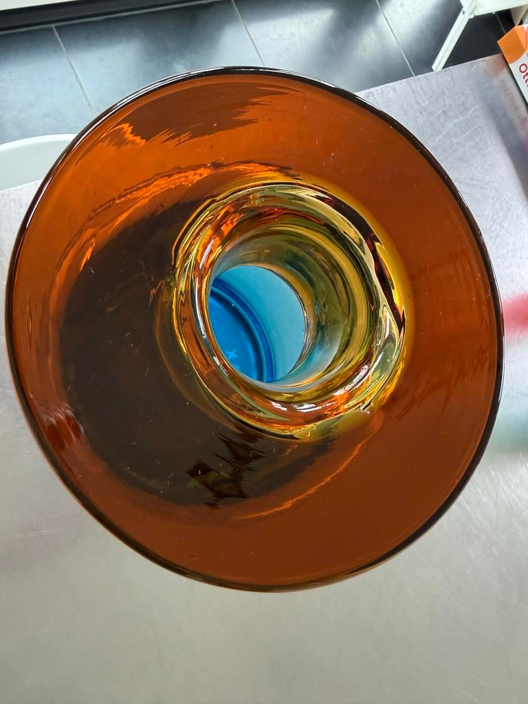 Serax Vaas Wind & Fire Blauw/Amber - Maat M, Ophalen of Verzenden