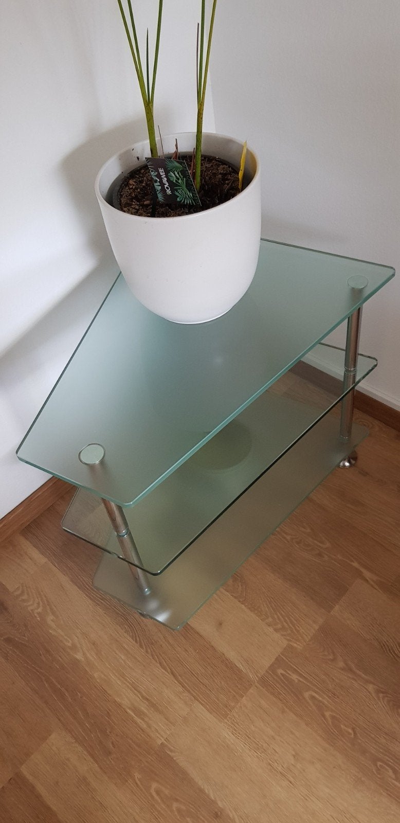 Mooie en zware salontafel van dik geslepen glas, Ophalen, 50 tot 100 cm, 50 tot 100 cm, Rechthoekig
