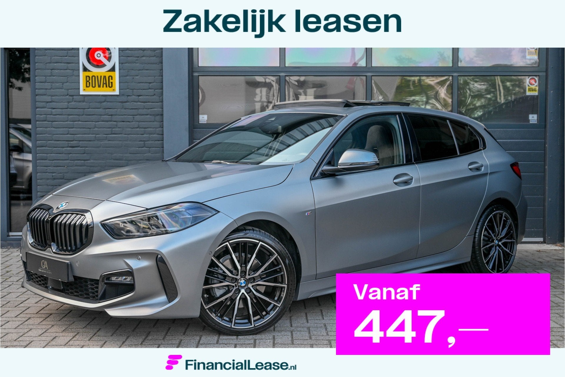 BMW 1 Serie 118i M Pano,Kuipstoelen,HK,Camera, 136 pk, Gebruikt, Bedrijf, 3 cilinders