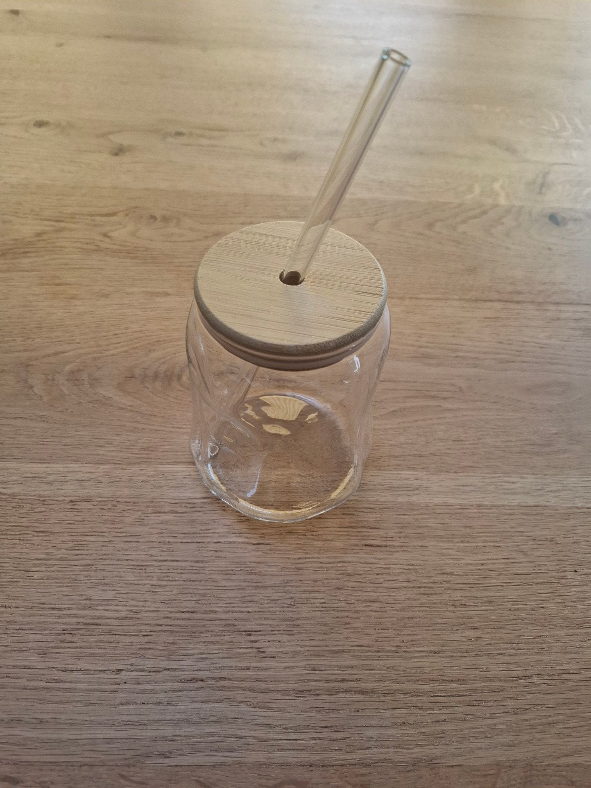 Glazen drinkbeker met rietje, Ophalen of Verzenden, Nieuw