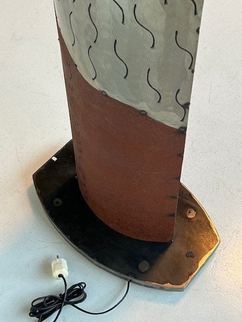 Logan Design vloerlamp industrieel staal brutalist lamp 2000, Gebruikt, ., Ophalen of Verzenden, .