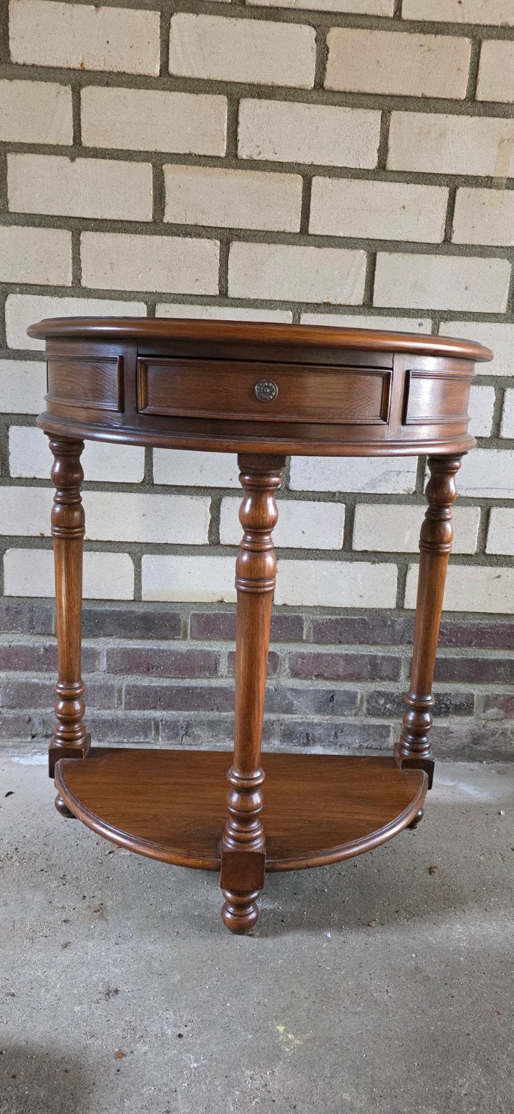 Antieke Halve Maan Console Tafel met Lade, Antiek en Kunst, Ophalen