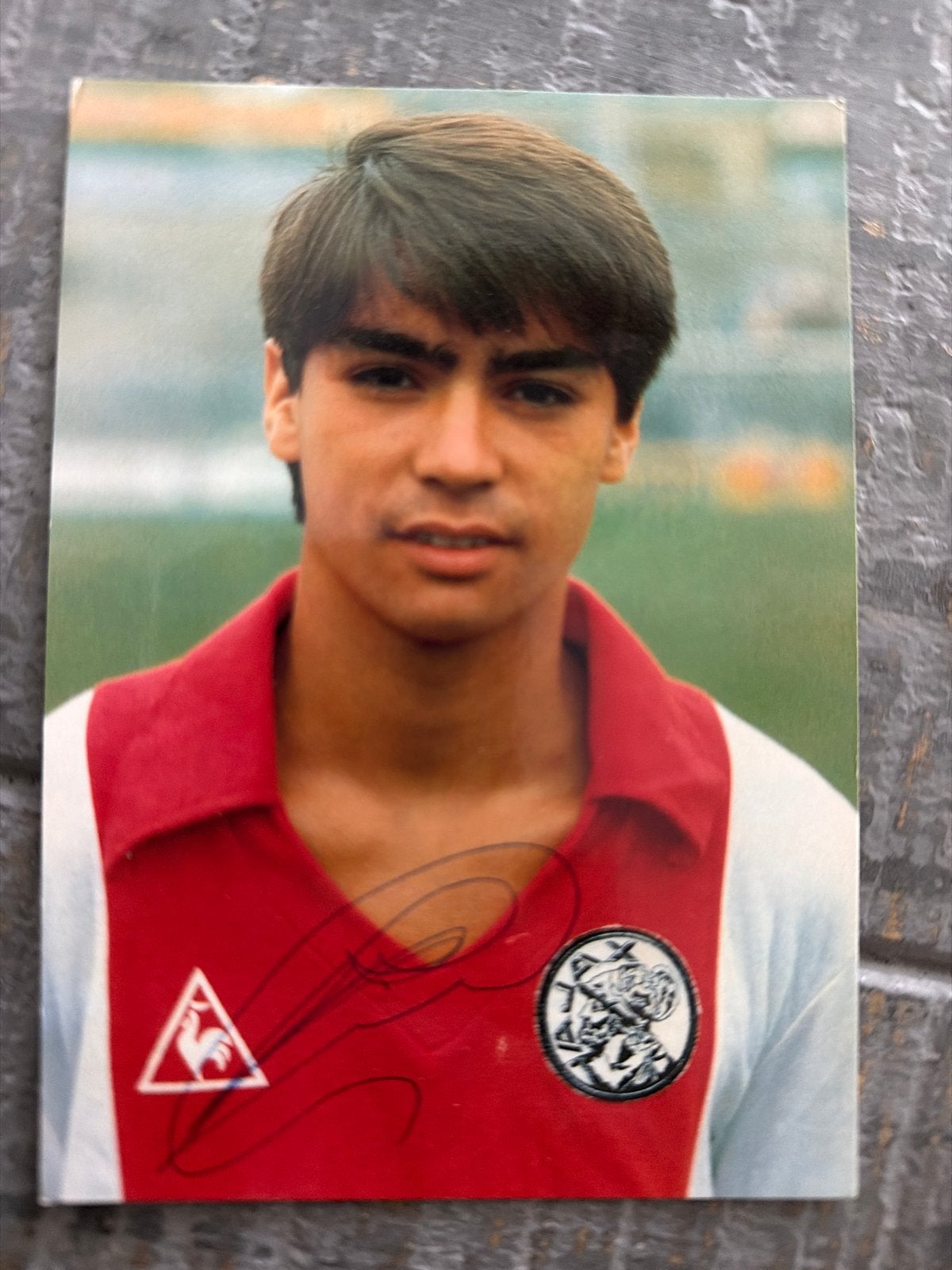 Gesigneerde spelerskaart Sonny Silooy - Ajax, Ophalen of Verzenden, Gebruikt, Ajax, Spelerskaart