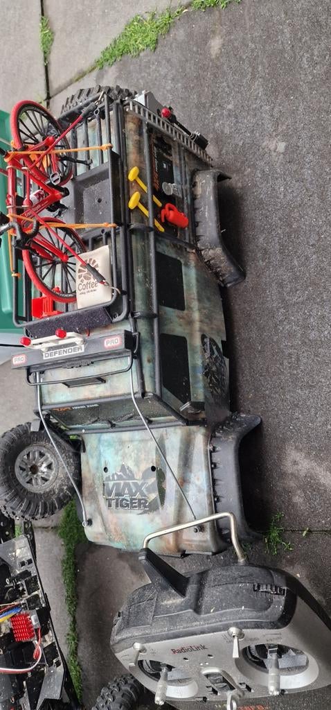 Complete RC Crawler 4x4 met krachtige motor en extra's, Gebruikt, Auto offroad, Schaal 1:10, RTR (Ready to Run)