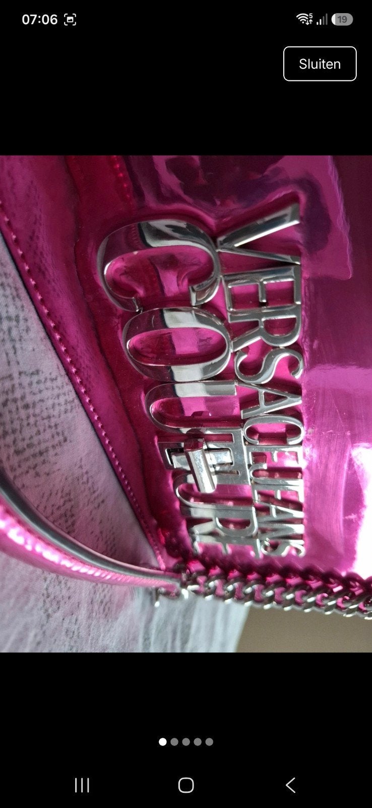 Versace Jeans Couture Crossbody Tas Roze, Ophalen of Verzenden, Zo goed als nieuw, Roze, Schoudertasje