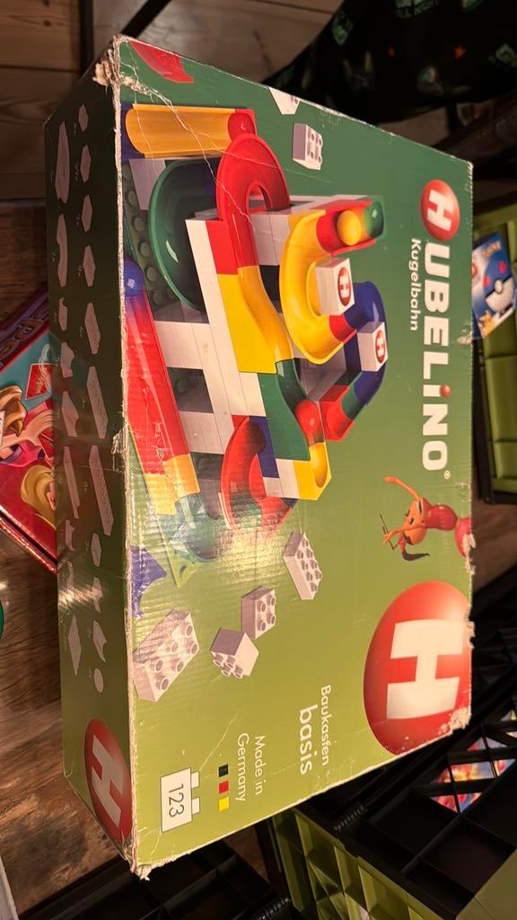 Hubelino basis bouwset knikkerbaan 123 onderdelen, Ophalen, Zo goed als nieuw, Overige merken