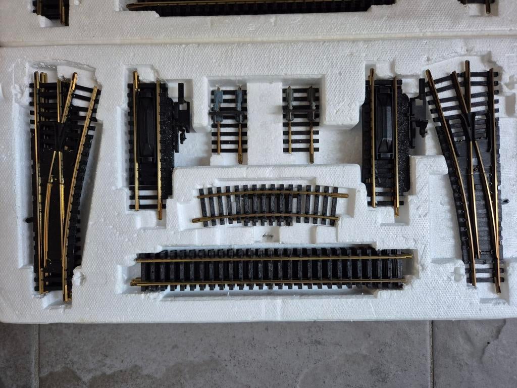 4 Fleischmann H0 railssets 6090/6091/6092/6093, Gebruikt, Gelijkstroom, Fleischmann, Rails