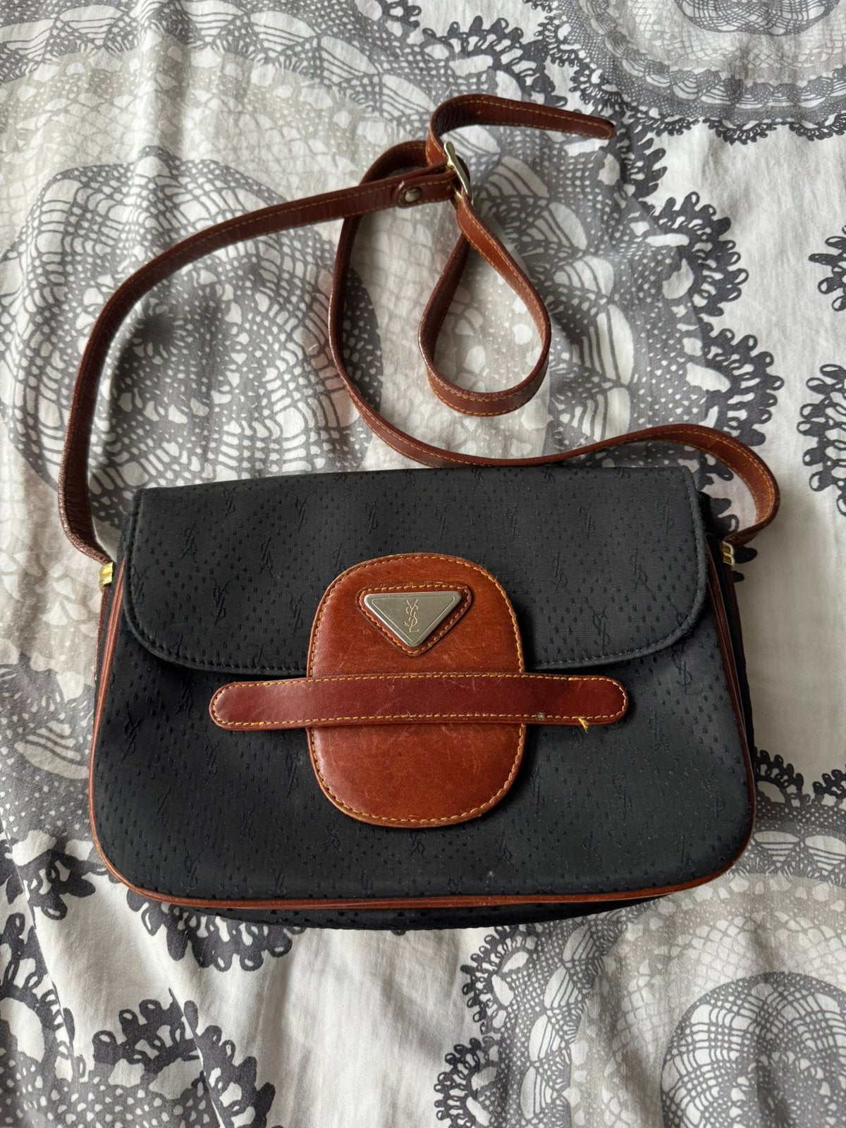 Zeldzaam vintage origineel YSL handtas, Ophalen of Verzenden, Zo goed als nieuw, Zwart, Handtas