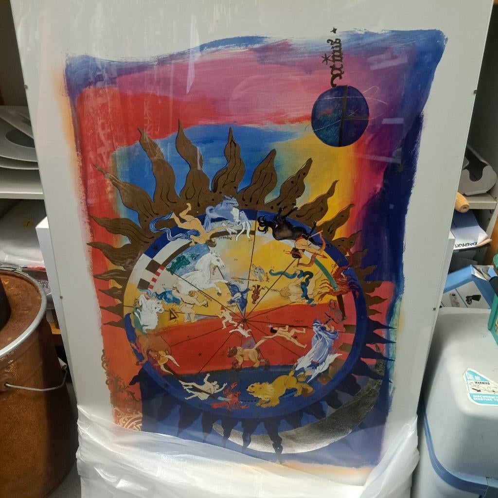 poster  horoscoop Zimmerman, Ophalen, Rechthoekig Staand, Zo goed als nieuw, A1 t/m A3